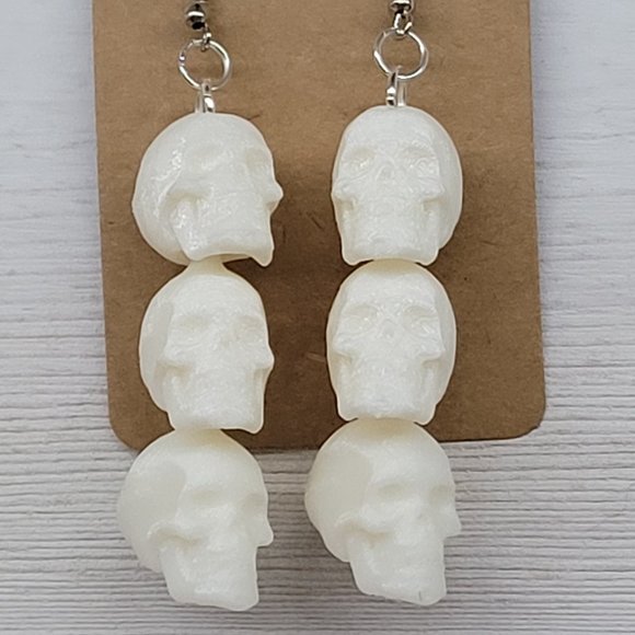 3/$12 Three Skull Earrings - Picture 2 of 2